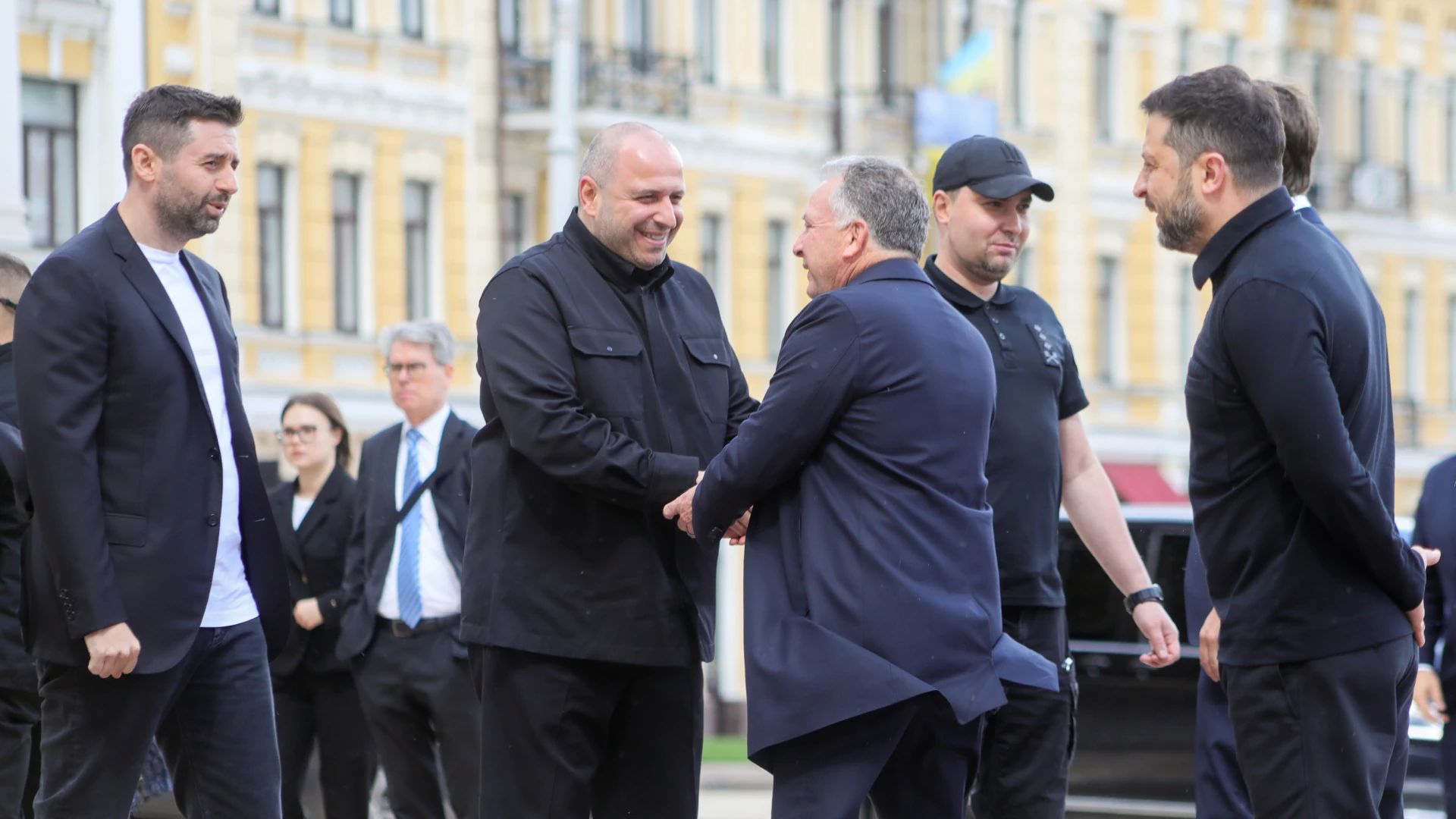Стів Віткофф, Джаред Кушнер і Володимир Зеленський під час зустрічі в Києві 6 вересня 2026 року