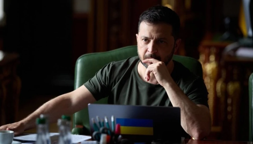 Президент Володимир Зеленський під час брифінгу в Прилуках 8 жовтня 2026 року